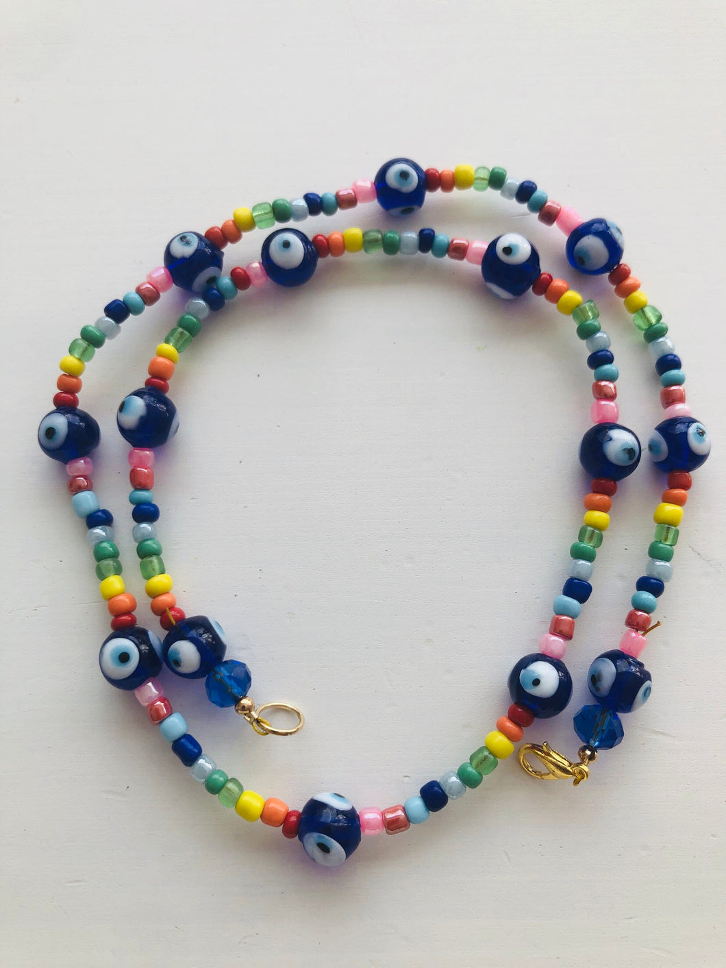 Regnbue Evil Eye - Håndlavet